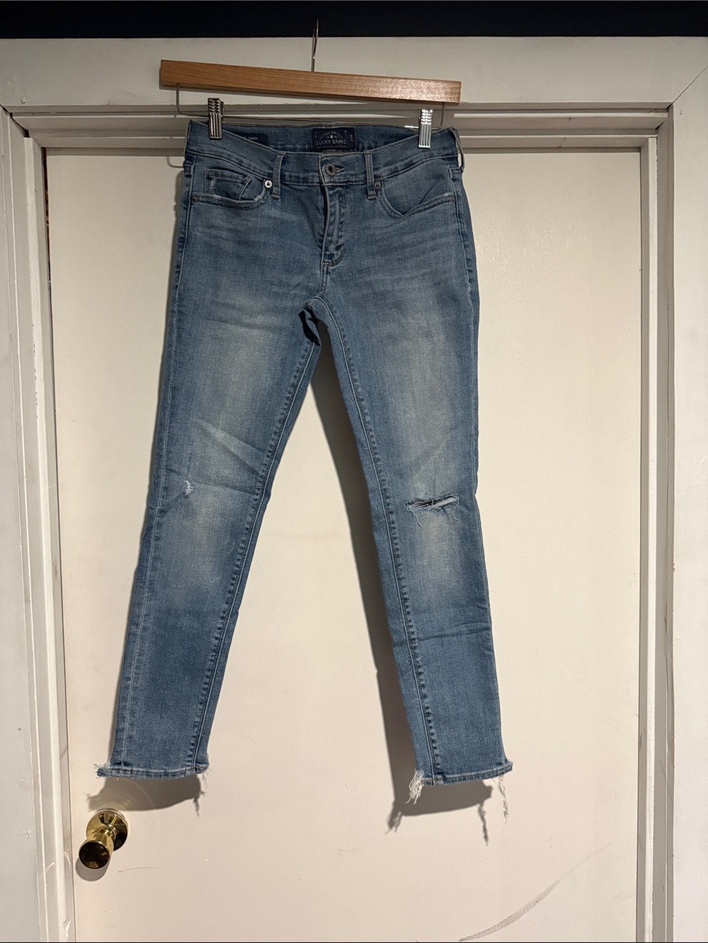 Lucky Brand Light Blue Distressed Ankle Jeans